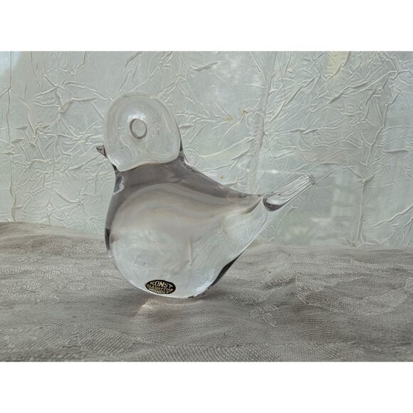 Konst Glashytta Urshult Crystal Glass Bird Figurine Swedish Art Decor Collectibl - Picture 1 of 6
